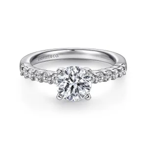 14KW Diamond Engagement Semi-Mount Ring, .36 CTW