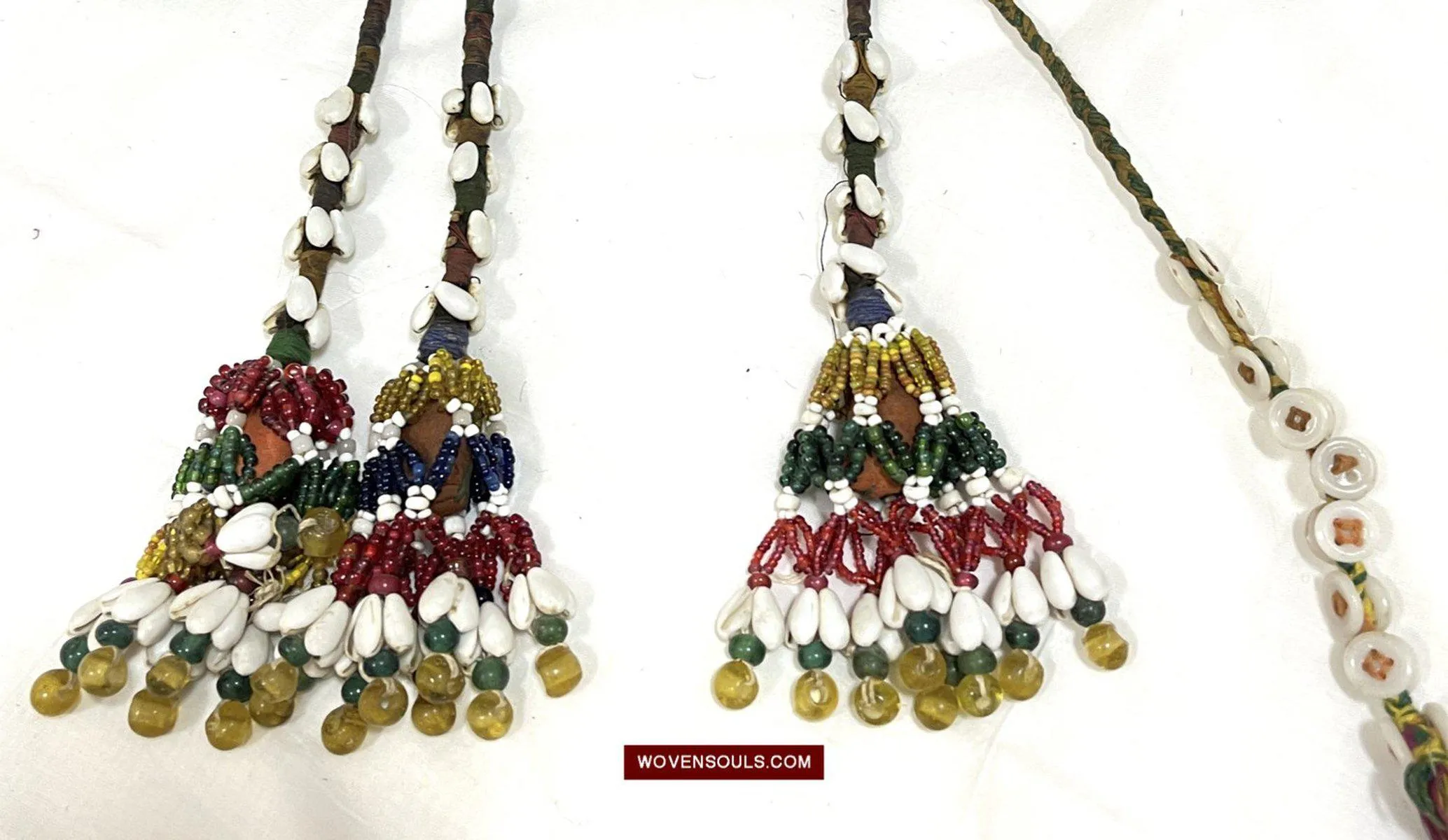 1550  Vintage Beaded Tribal Hair Ornament