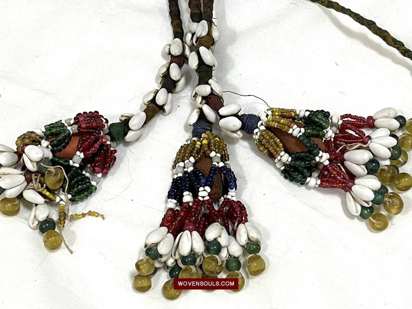 1550  Vintage Beaded Tribal Hair Ornament