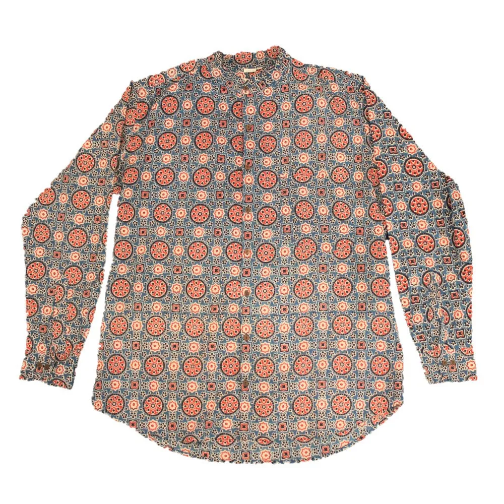 ajrak block print grandad shirt