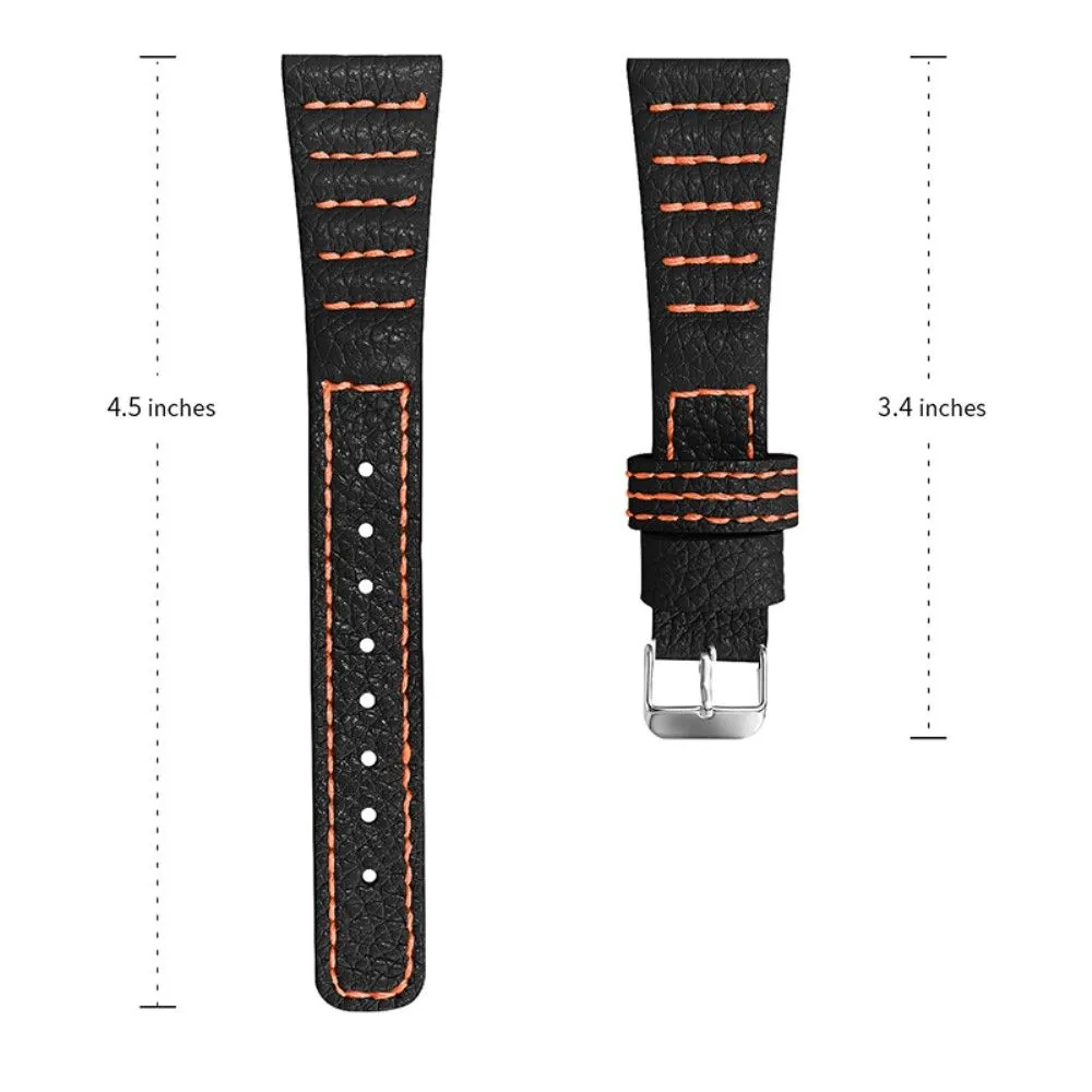 Amazfit Bip S / GTR 42mm Top Layer genuine leather watch strap - Black