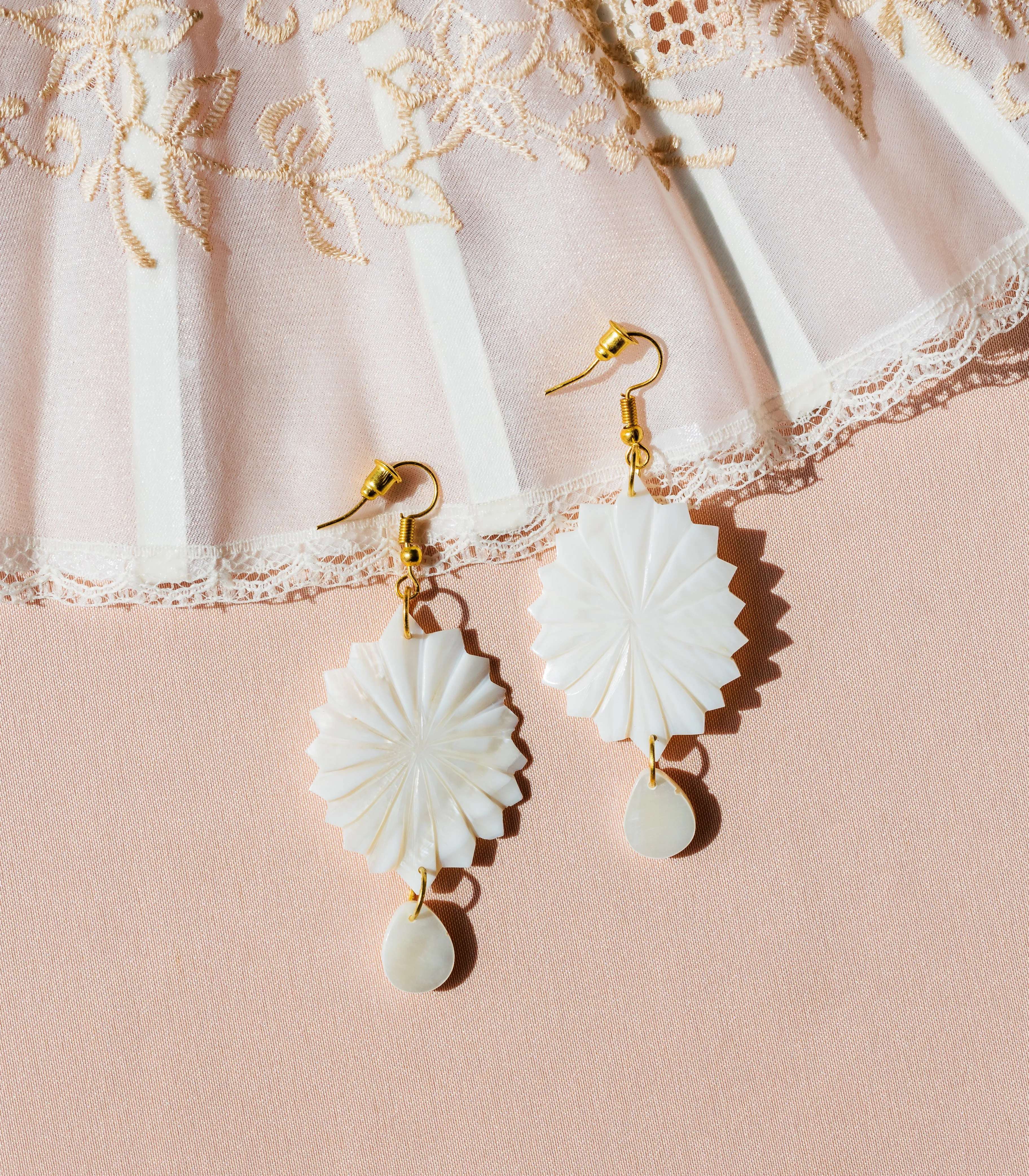 Anahaw Mother of Pearl Earrings