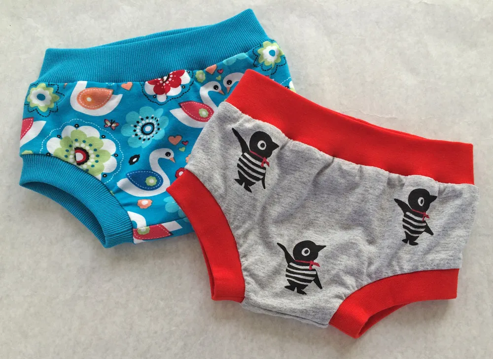 Baby & toddler diaper cover/ over pants pdf sewing pattern, 3  months - 4 years, boys & girls.