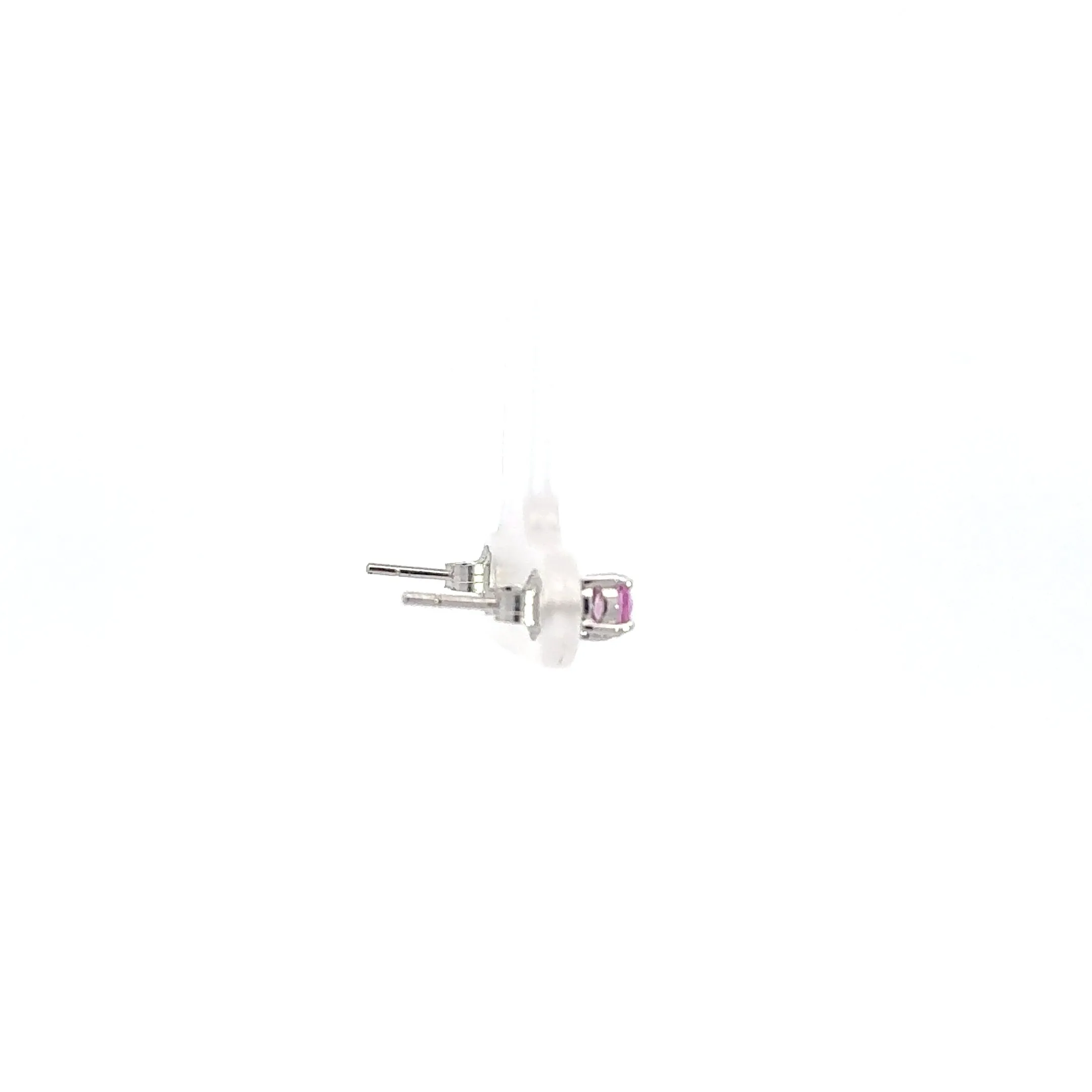 Baikalla™ 14k White Gold Natural Pink Sapphire Earrings