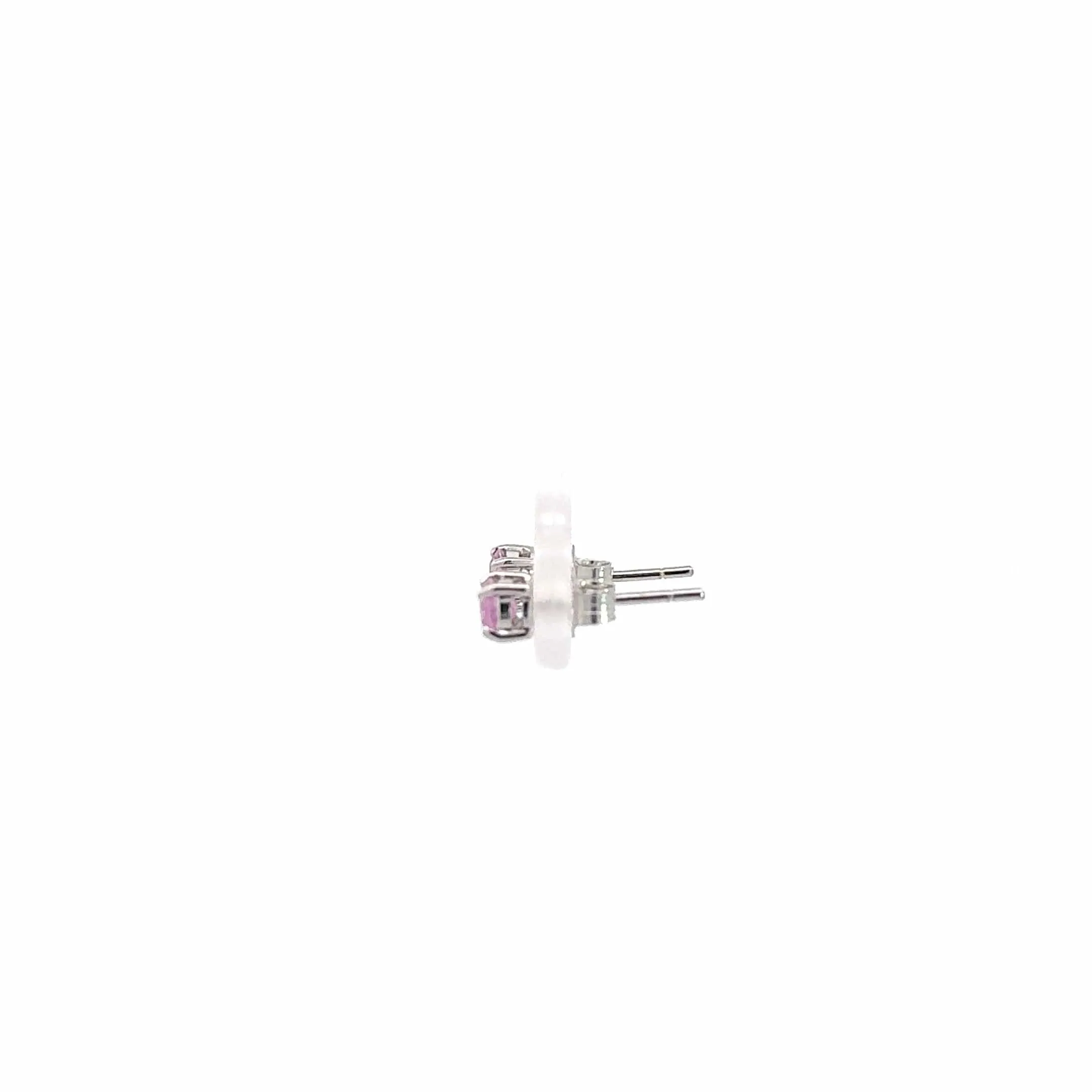 Baikalla™ 14k White Gold Natural Pink Sapphire Earrings