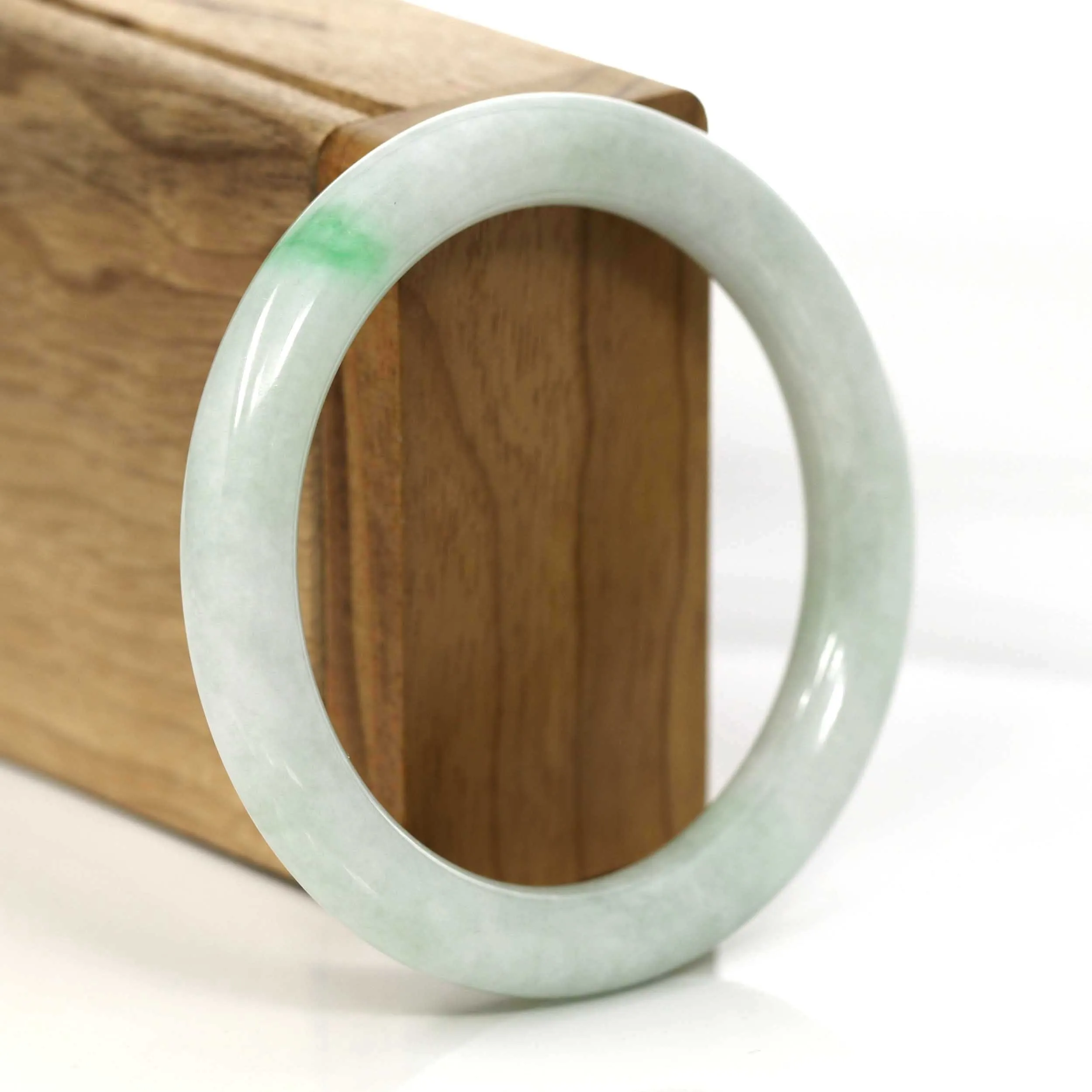 Baikalla Classic Real Jade Jadeite Bangle Bracelet (55.77 mm) #659