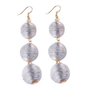 Ball Layer Color Drop Dangle Earrings