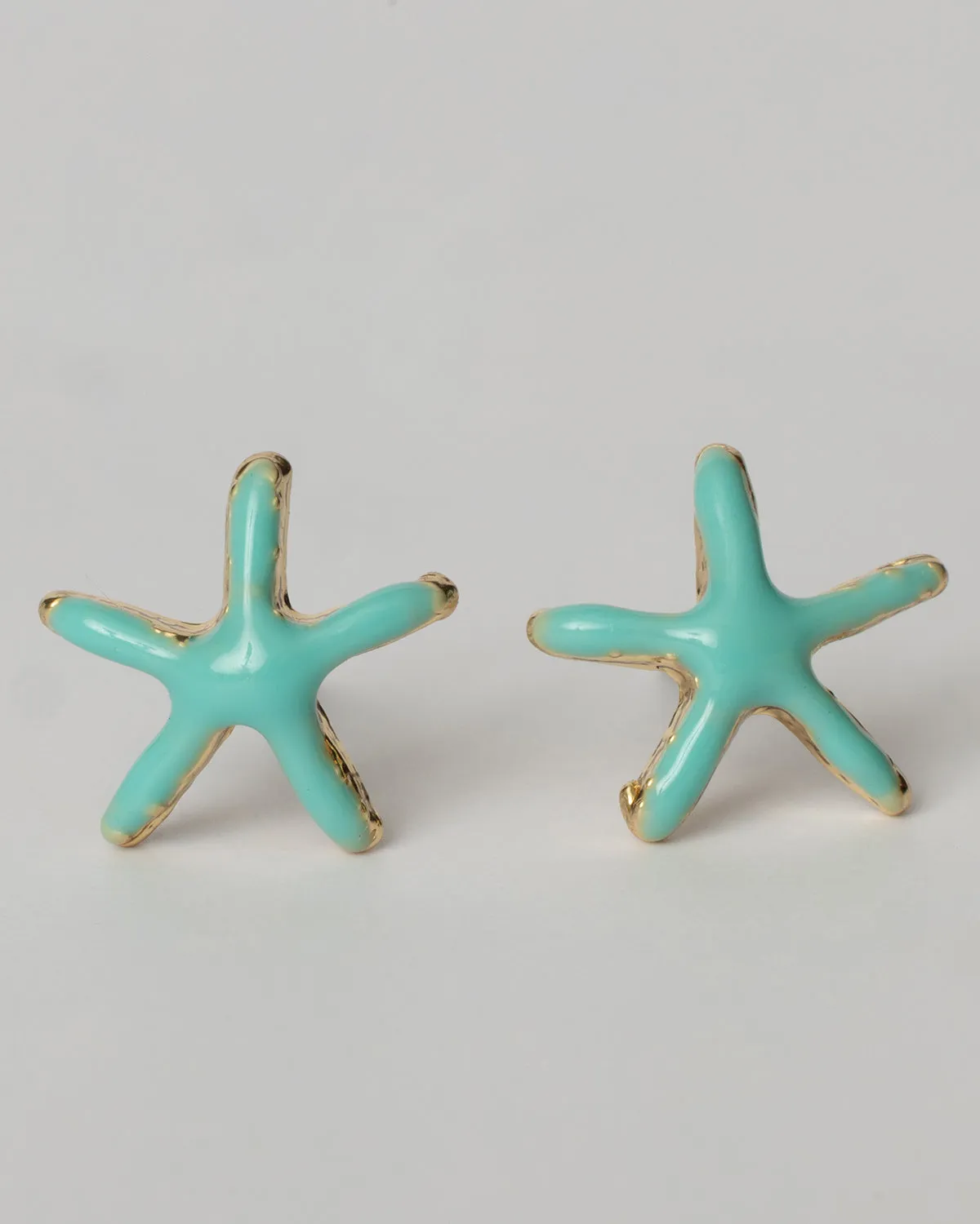 Beachy Turquoise Starfish and Mermaid Tail Ocean Stud Set Coastal Cowgirl