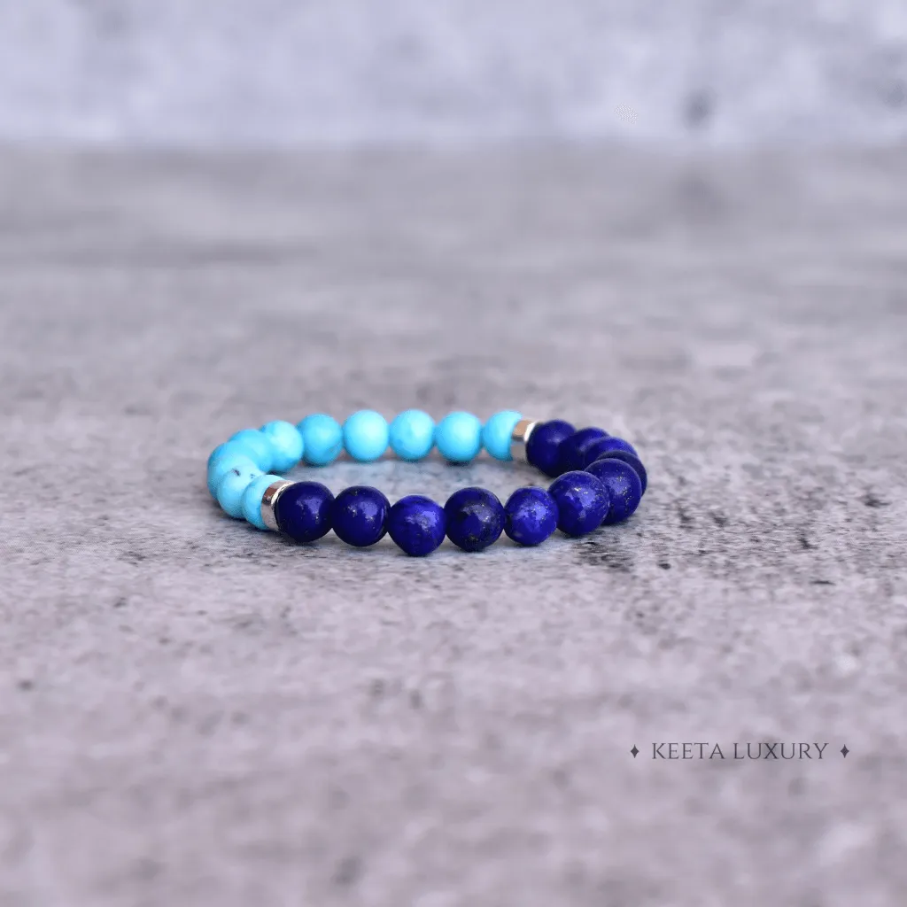 Blue Horizon- Lapis and Turquoise Bracelets