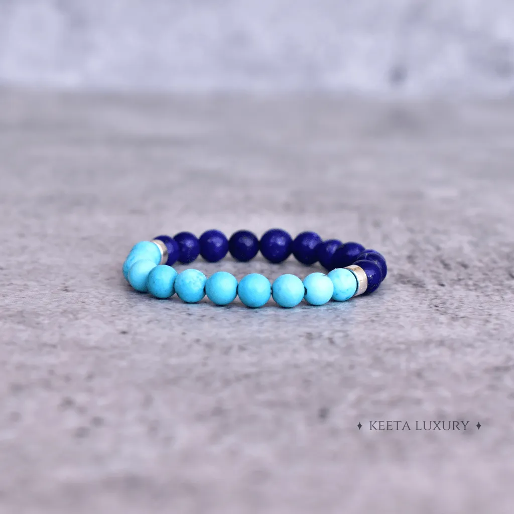 Blue Horizon- Lapis and Turquoise Bracelets