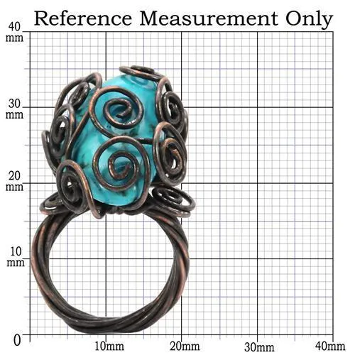 Brass Ring Synthetic Turquoise LOA597 for Women Style Antique