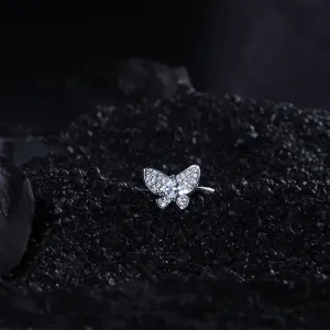 Butterfly Serenity Silver Ring