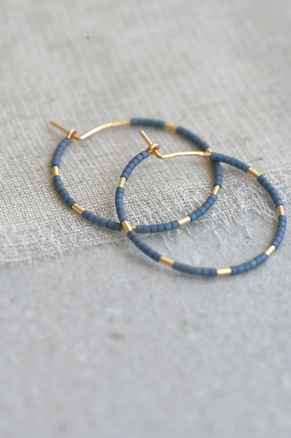 Callisto Earrings, Indigo