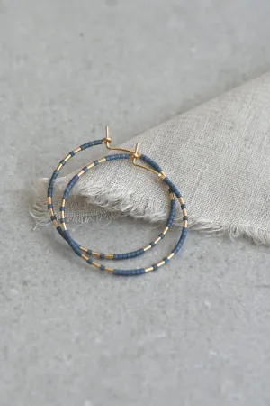 Chaldene Earrings, Indigo