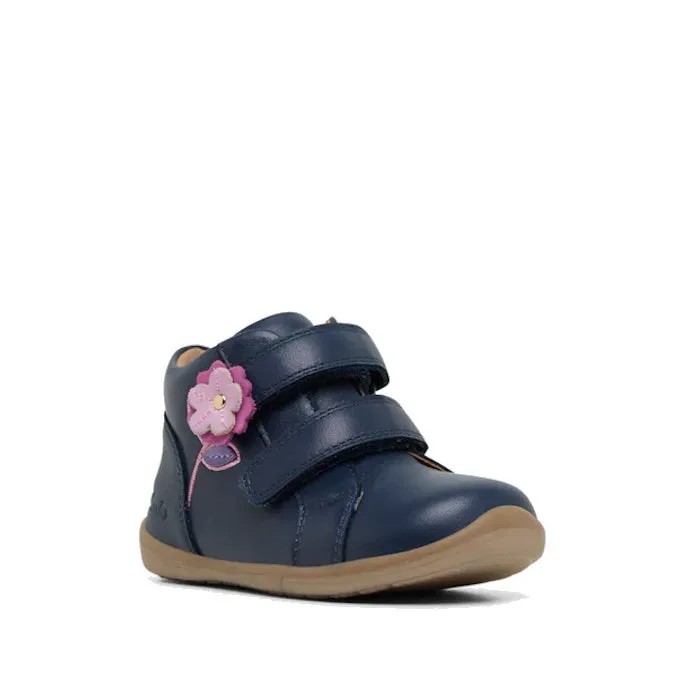 Clarks Kids Manuela  Leather Boot Navy