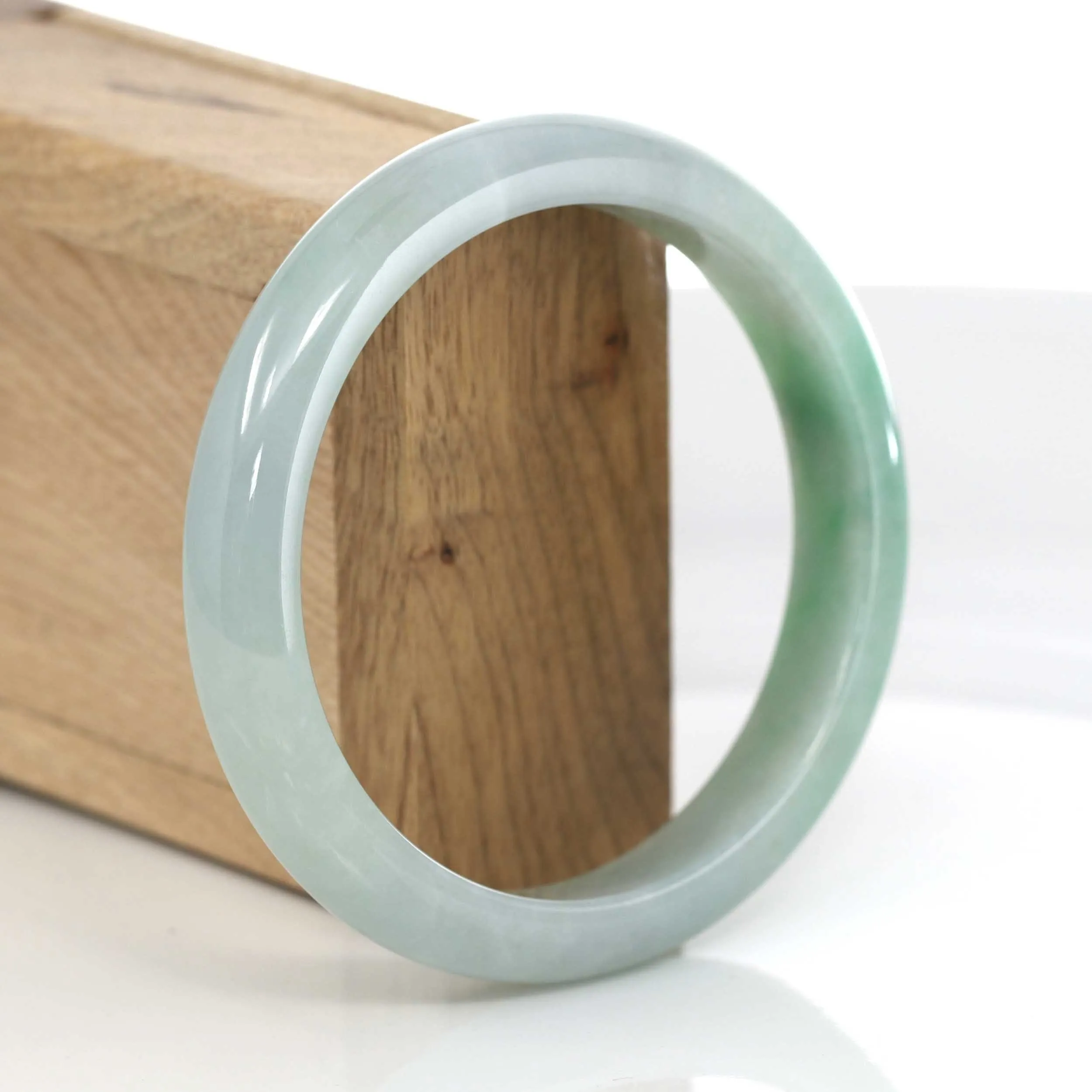 Classic Forest Green Genuine Jadeite Jade Bangle (62 mm) #644