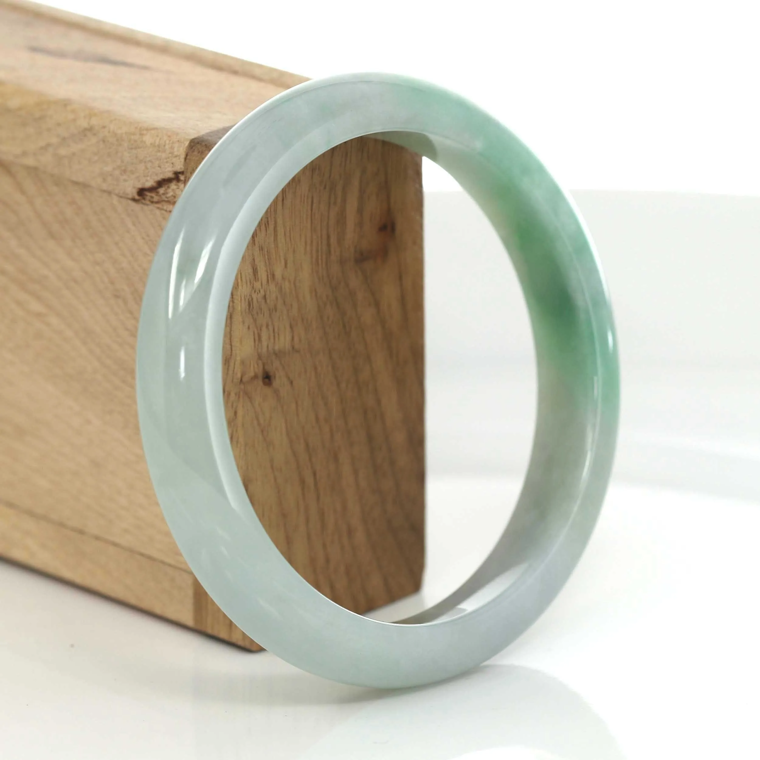 Classic Forest Green Genuine Jadeite Jade Bangle (62 mm) #644