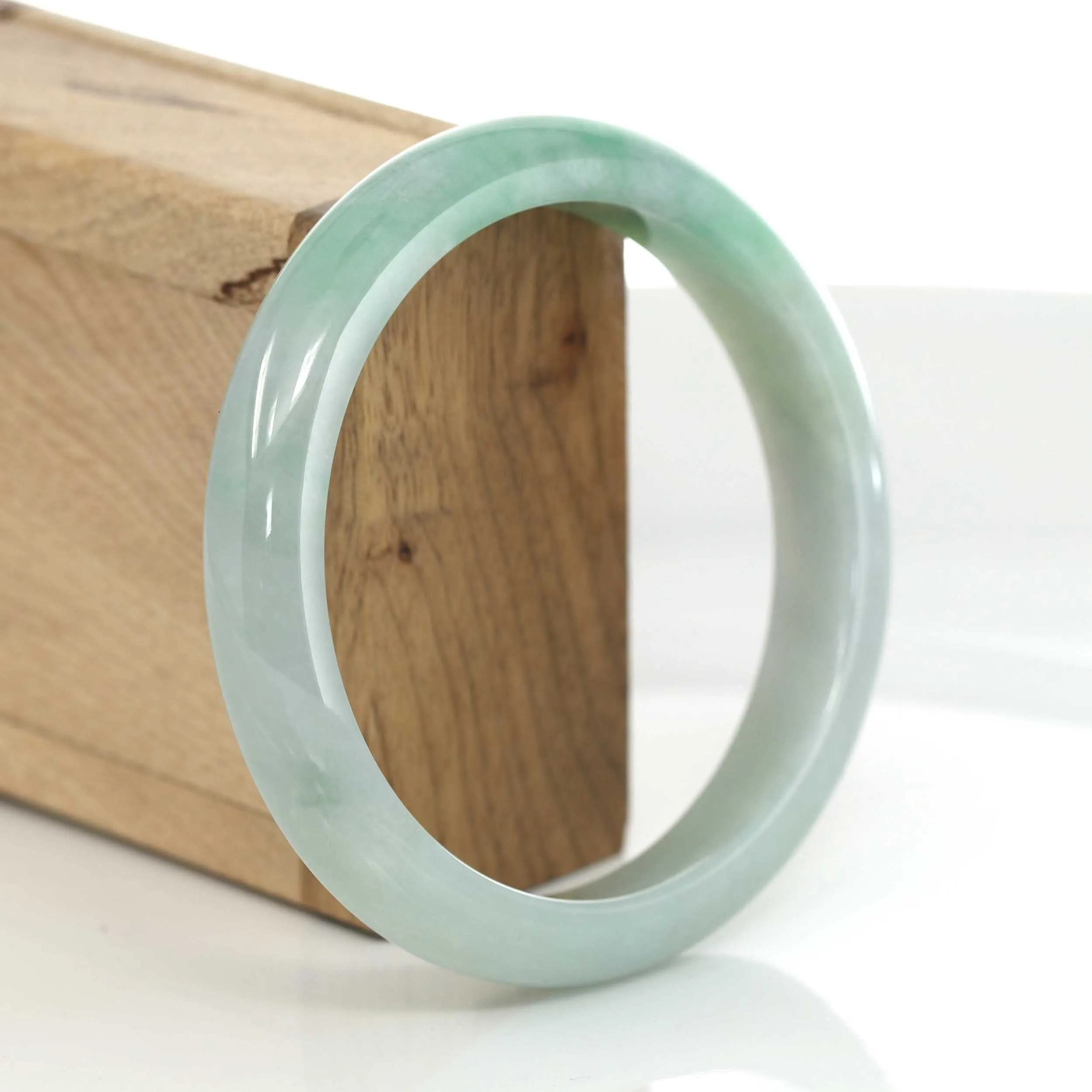 Classic Forest Green Genuine Jadeite Jade Bangle (62 mm) #644