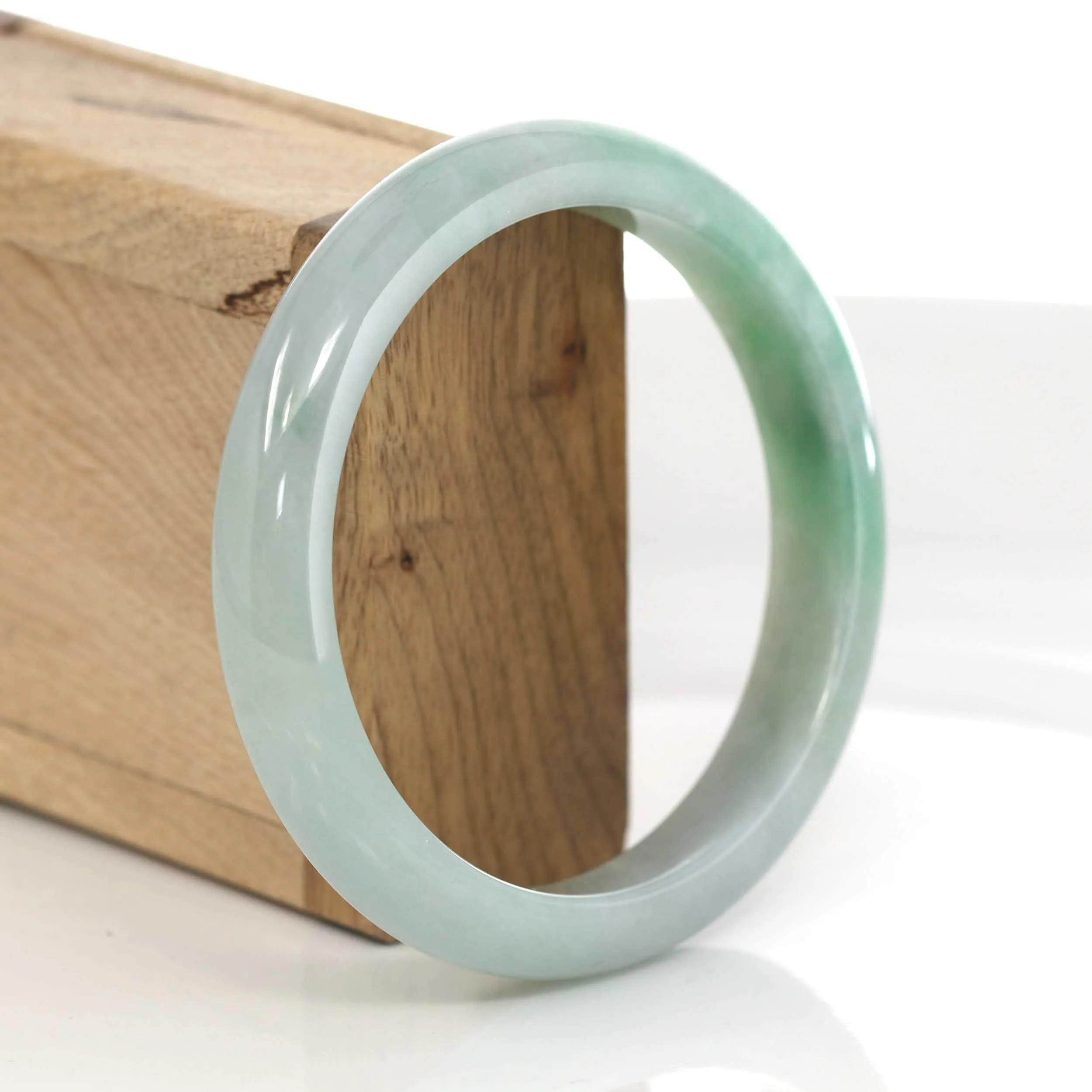 Classic Forest Green Genuine Jadeite Jade Bangle (62 mm) #644