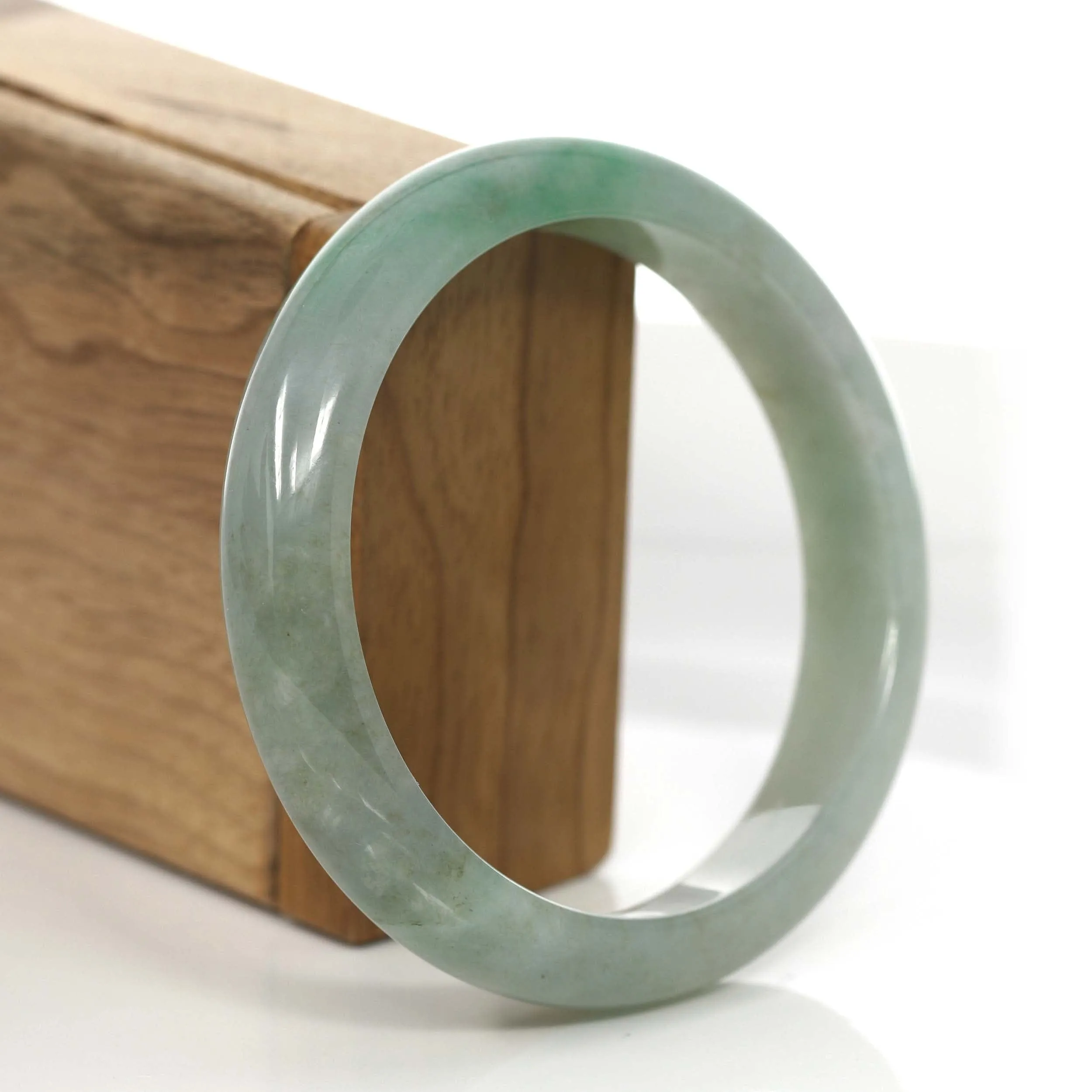 Classic Forest Green Natural Burmese Jadeite Jade Bangle (62.34 mm) #753