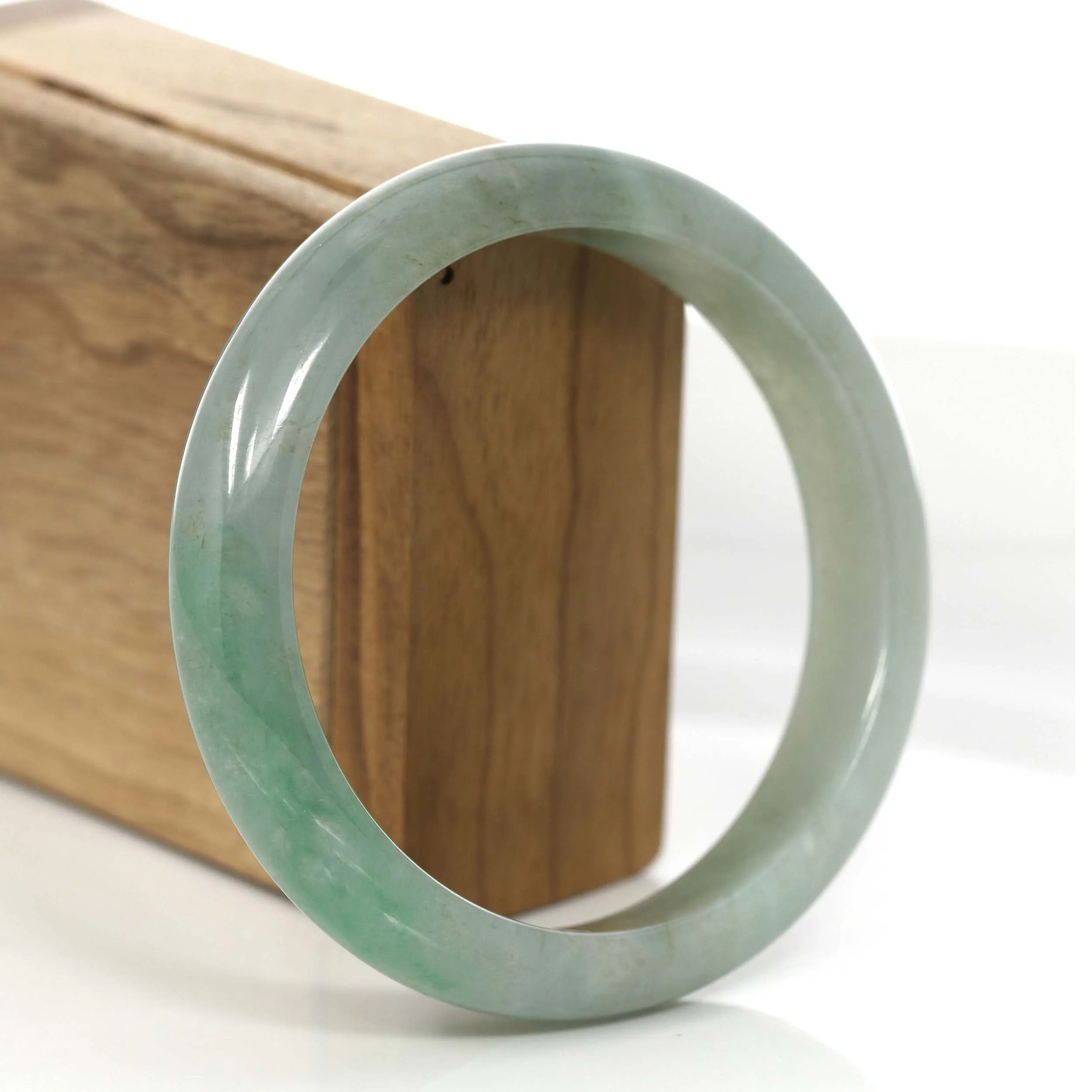 Classic Forest Green Natural Burmese Jadeite Jade Bangle (62.34 mm) #753