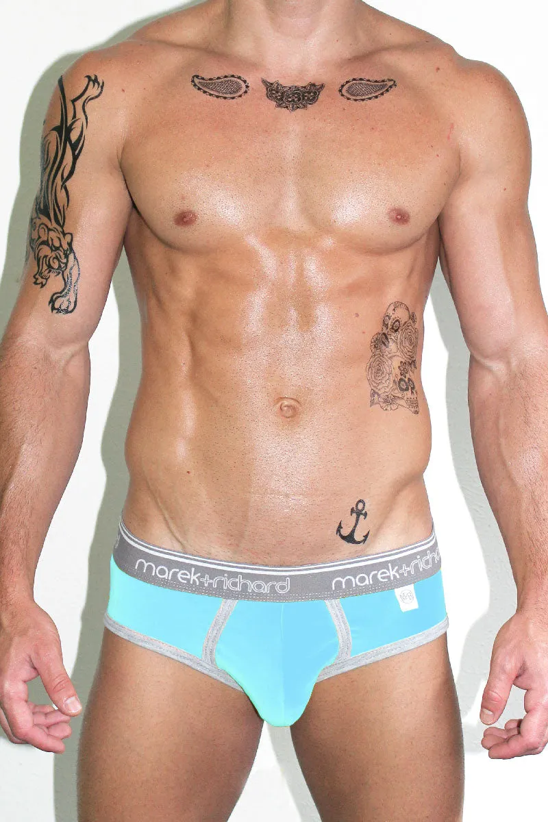 Core Open Back Brief-Sky Blue