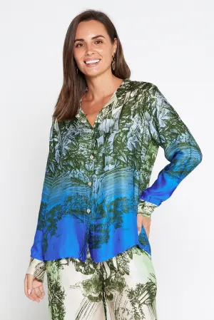 Dimitra Satin Shirt - Rhea Print