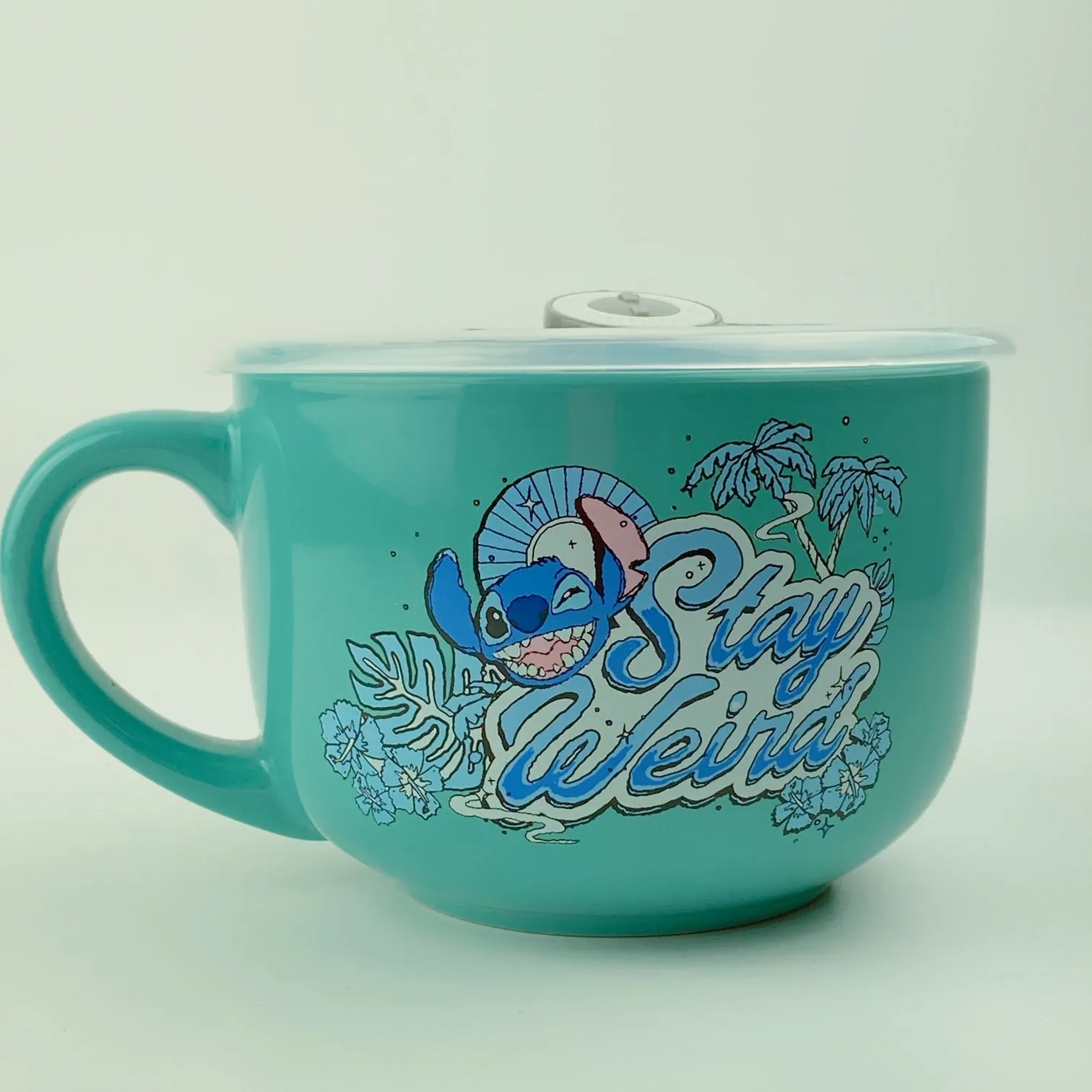 Disney Stitch Ceramic Soup Mug with Pressure Release Lid 24 OZ