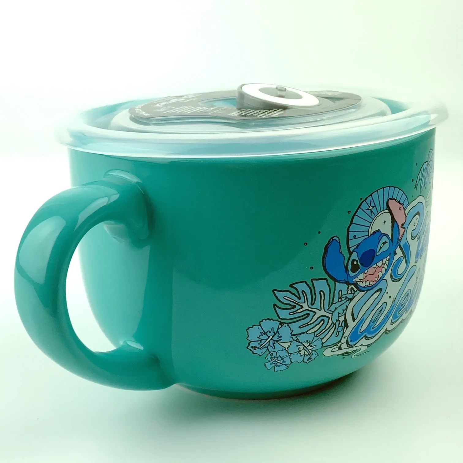 Disney Stitch Ceramic Soup Mug with Pressure Release Lid 24 OZ