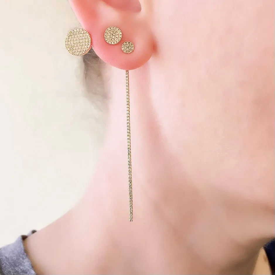 Double Circle Jacket Earrings