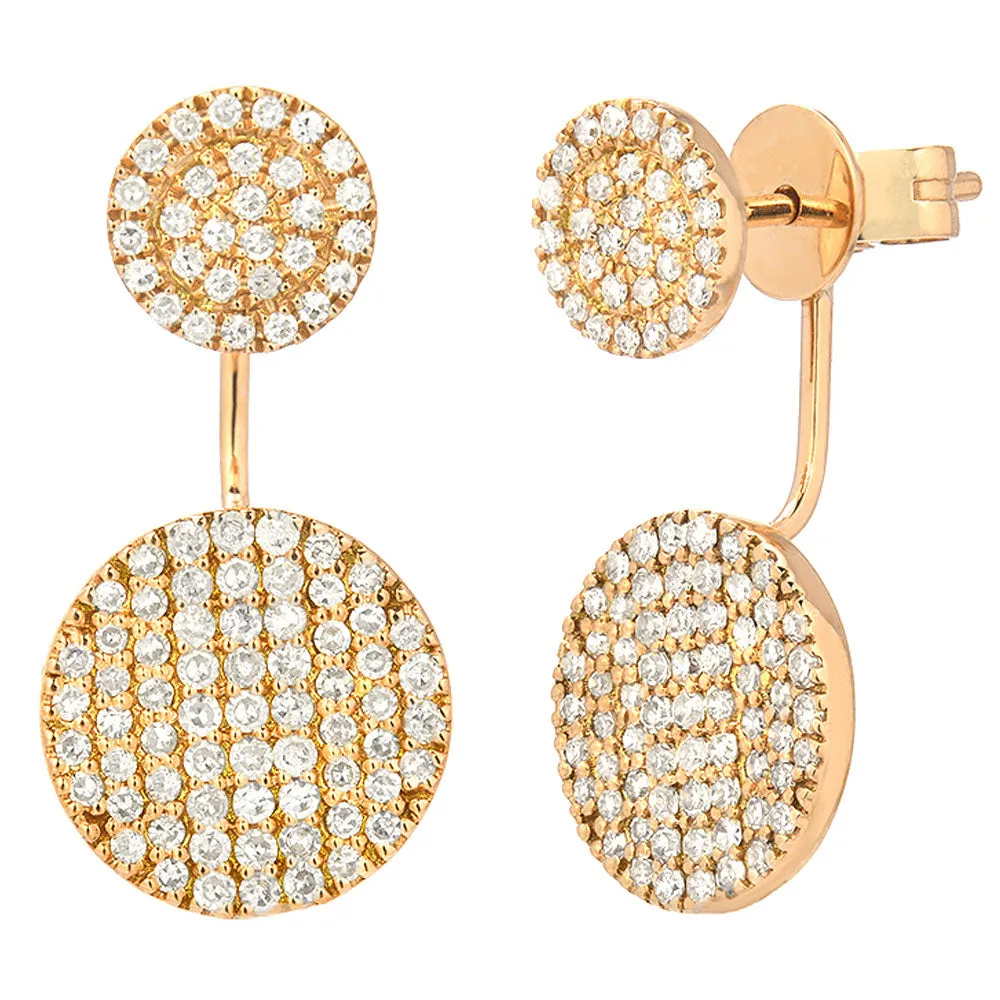 Double Circle Jacket Earrings