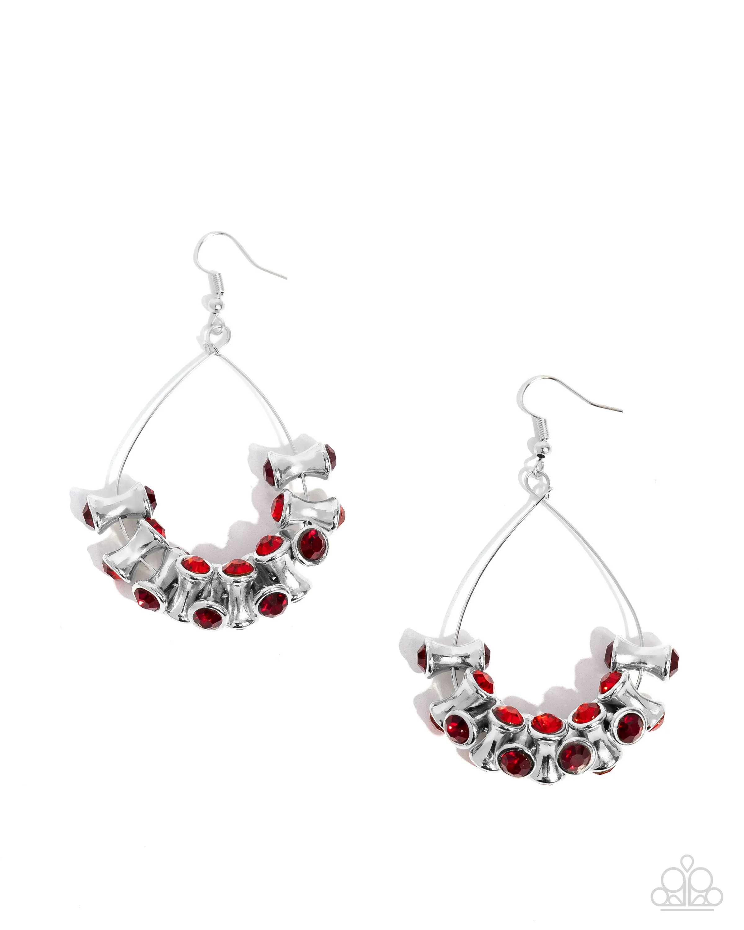 Earrings Courageous Chandelier - Red E390