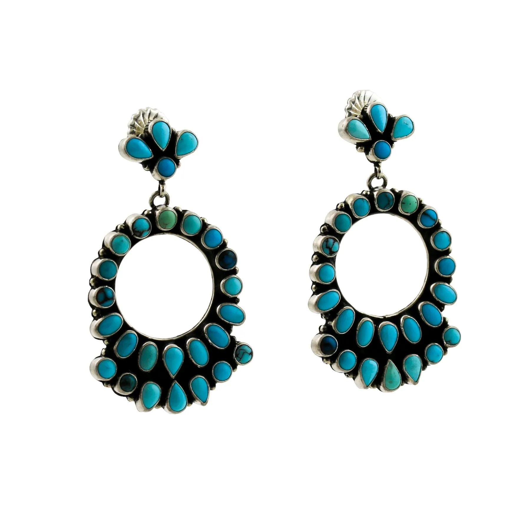 Egyptian Turquoise Dream Circle Earrings