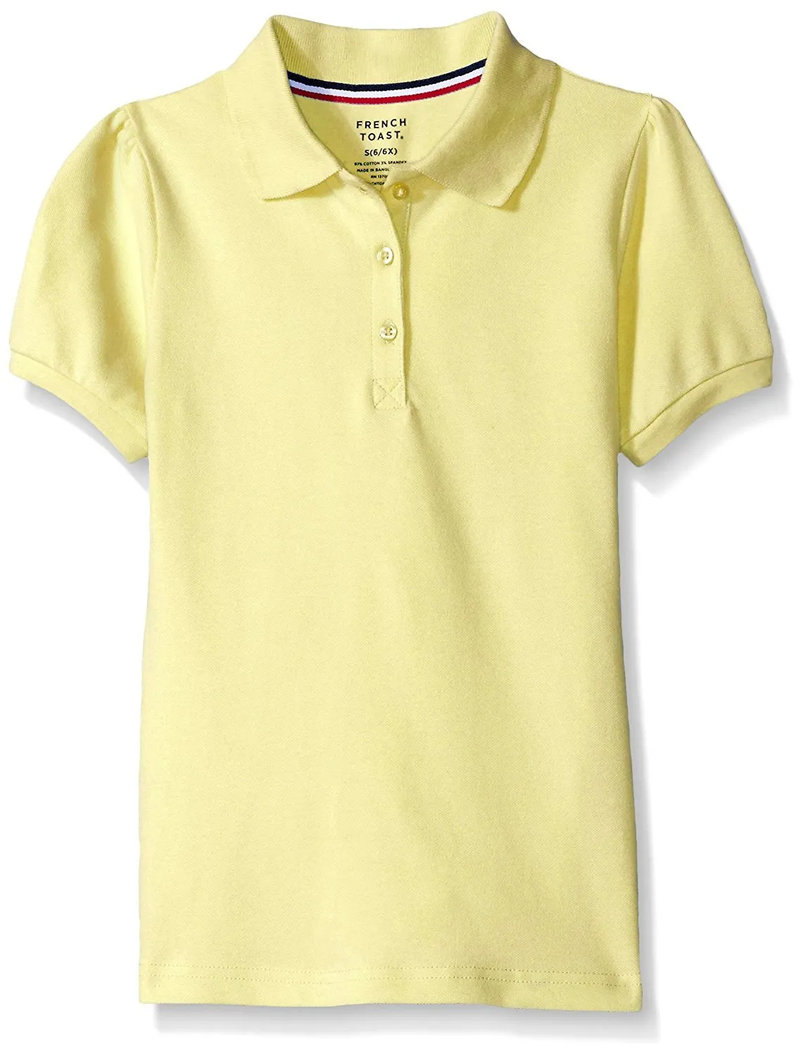 French Toast Girls' Short Sleeve Stretch Pique Polo