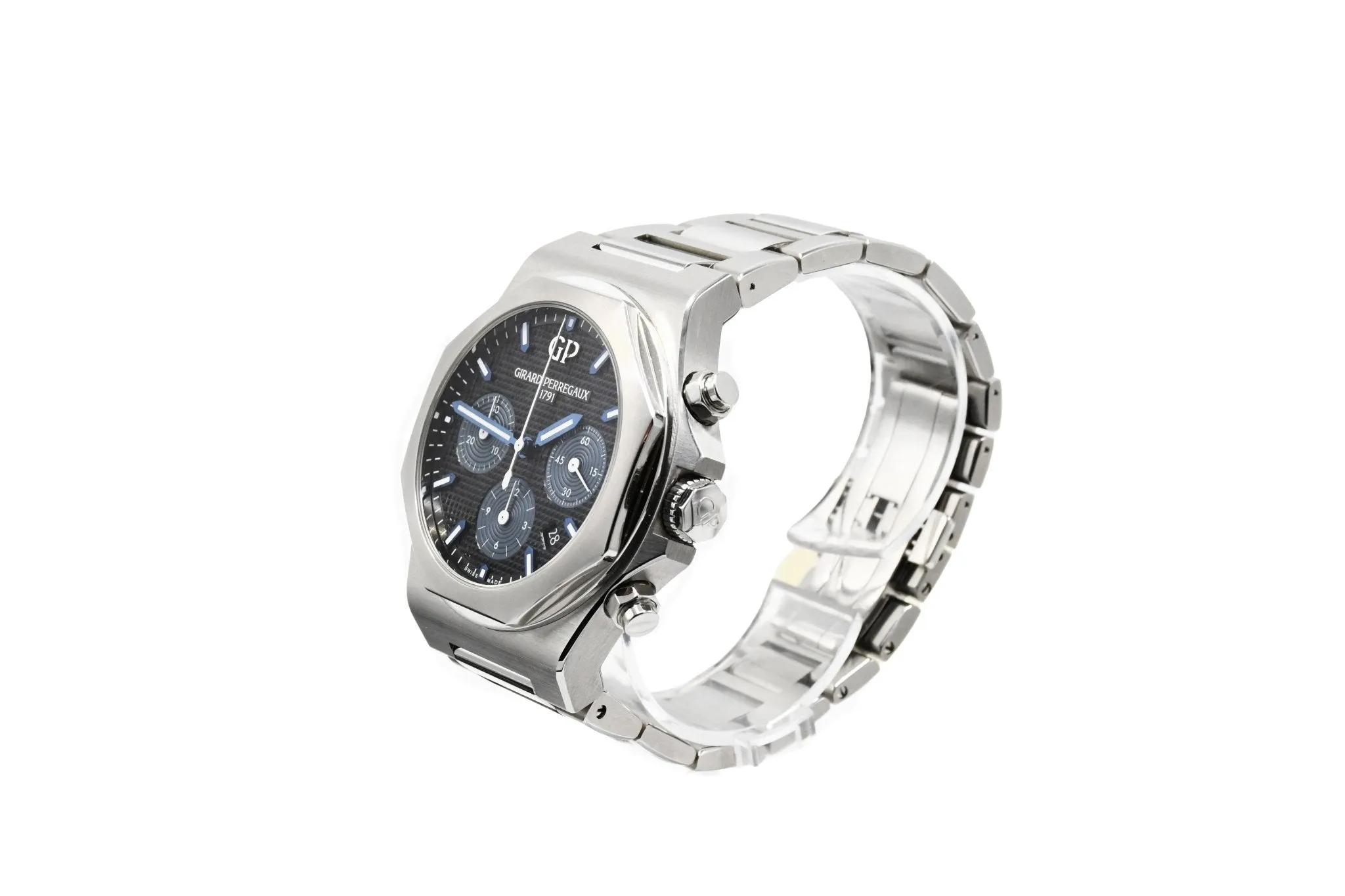 Girard Perregaux 42mm Laureato Chronograph Steel Watch