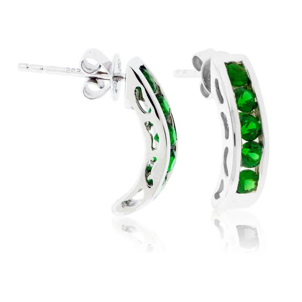 Green Tsavorite Garnet Drop Earrings