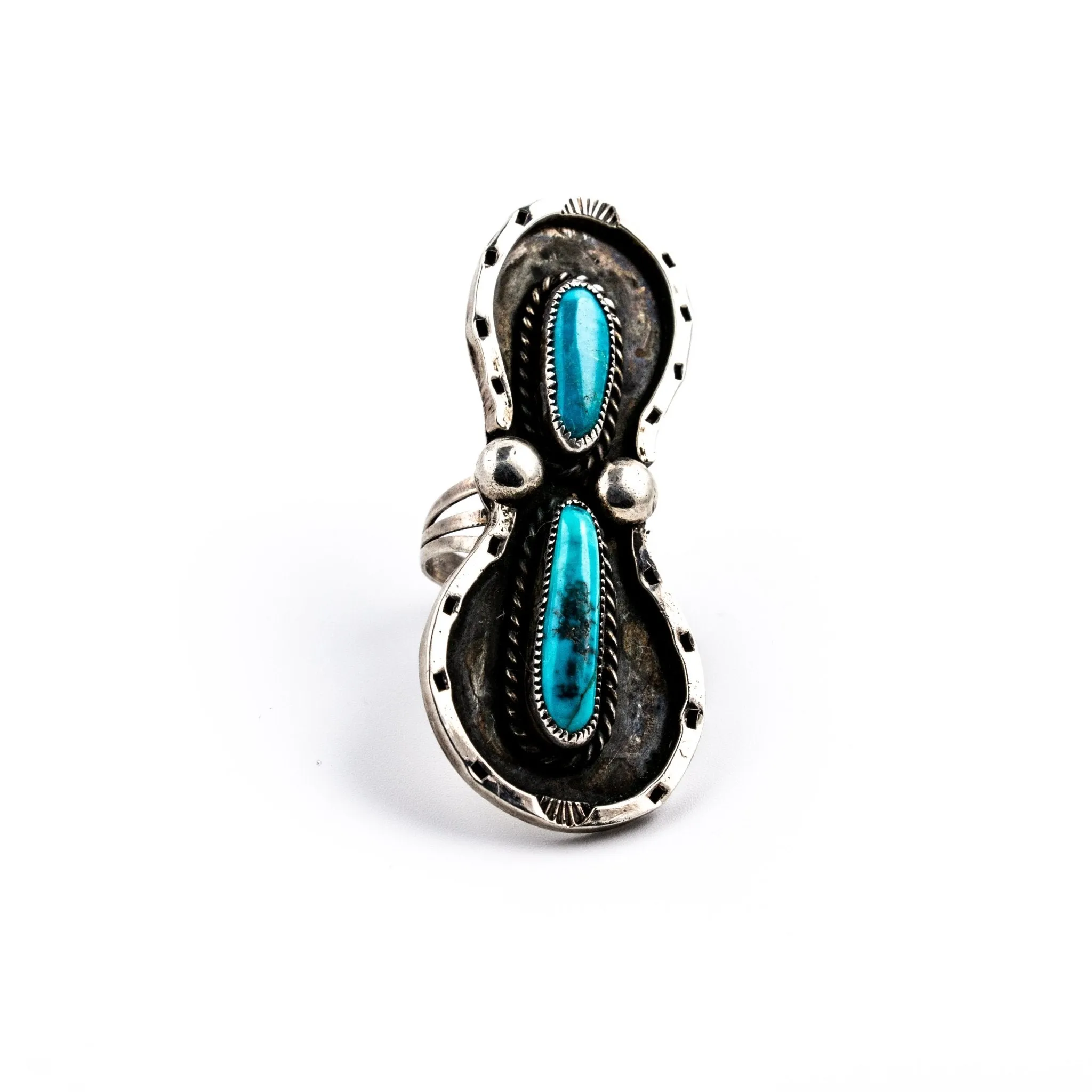 Horseshoe Morenci Turquoise Ring