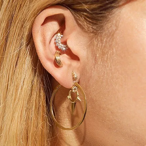 Invisible Diamond Apsara Clicker Earring by Maria Tash in Rose Gold