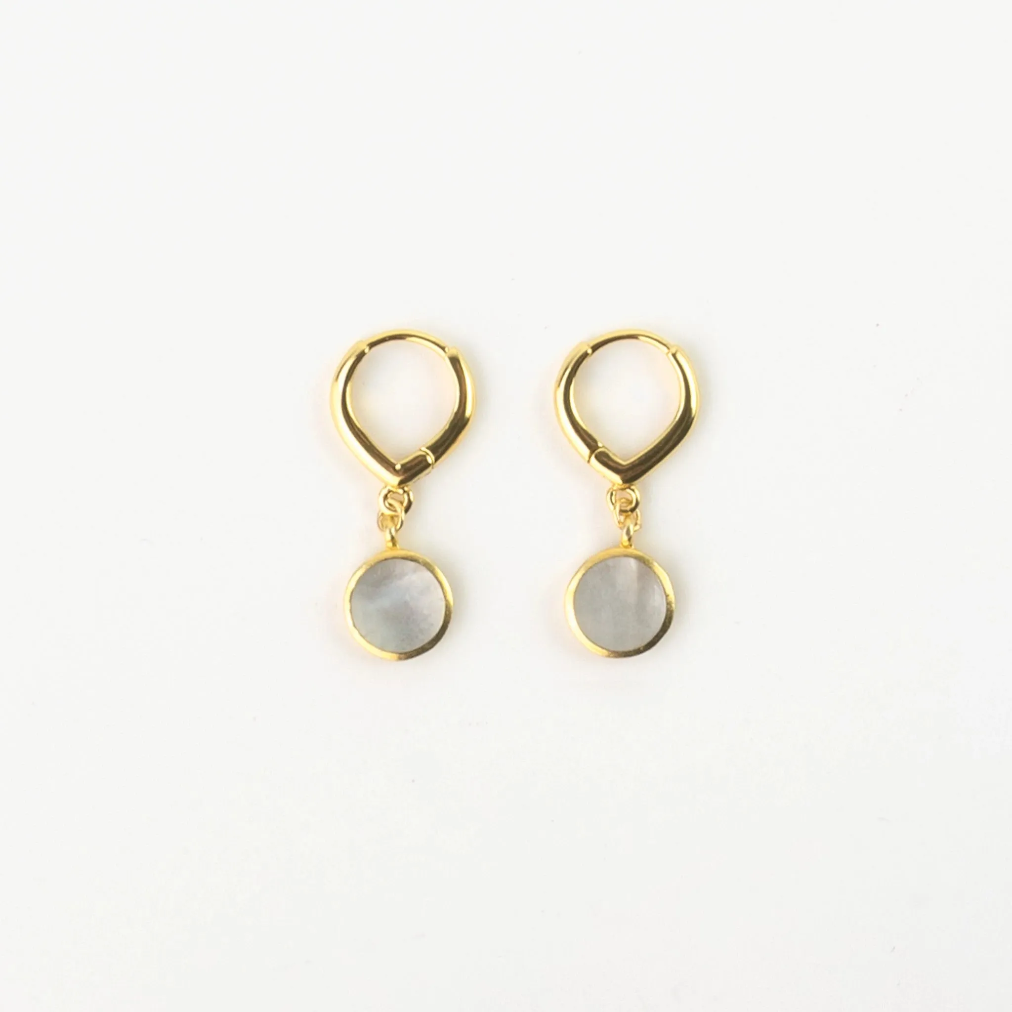 Jalan Mother of Pearl Hoop Earrings