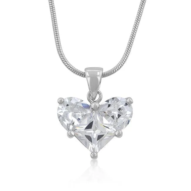 Jobina CZ Heart Pendant | 3.8ct