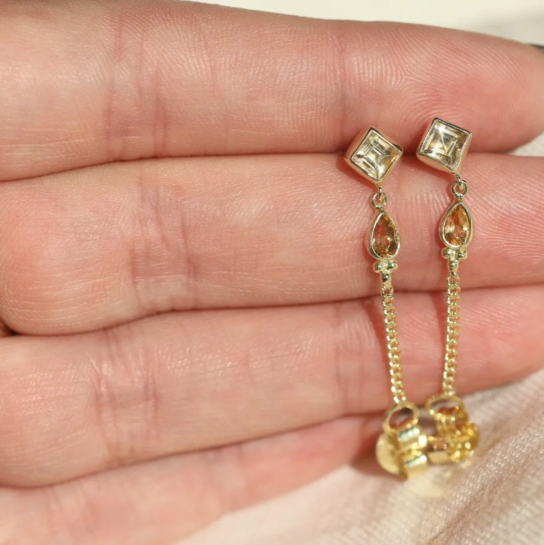 Kalani 14K Gold Vermeil Citrine Stud Earrings