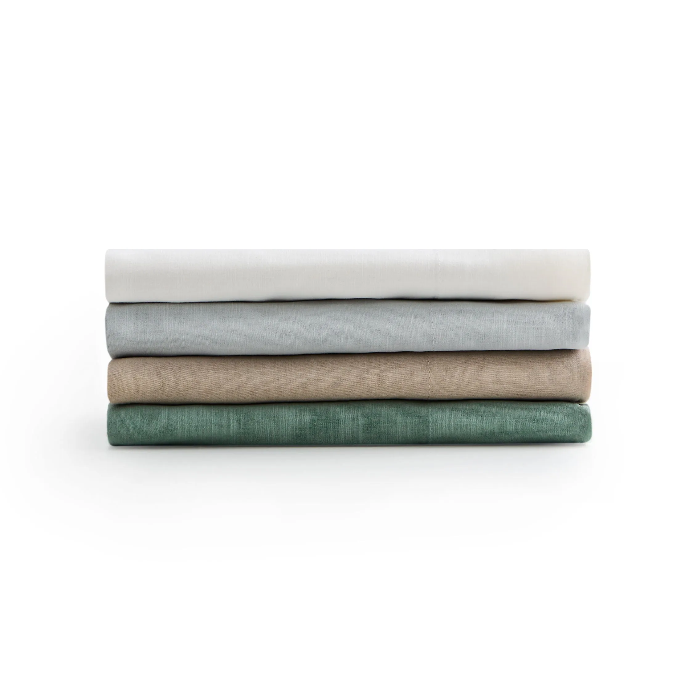 Linen-Weave Cotton Full Sheet Set - Sand