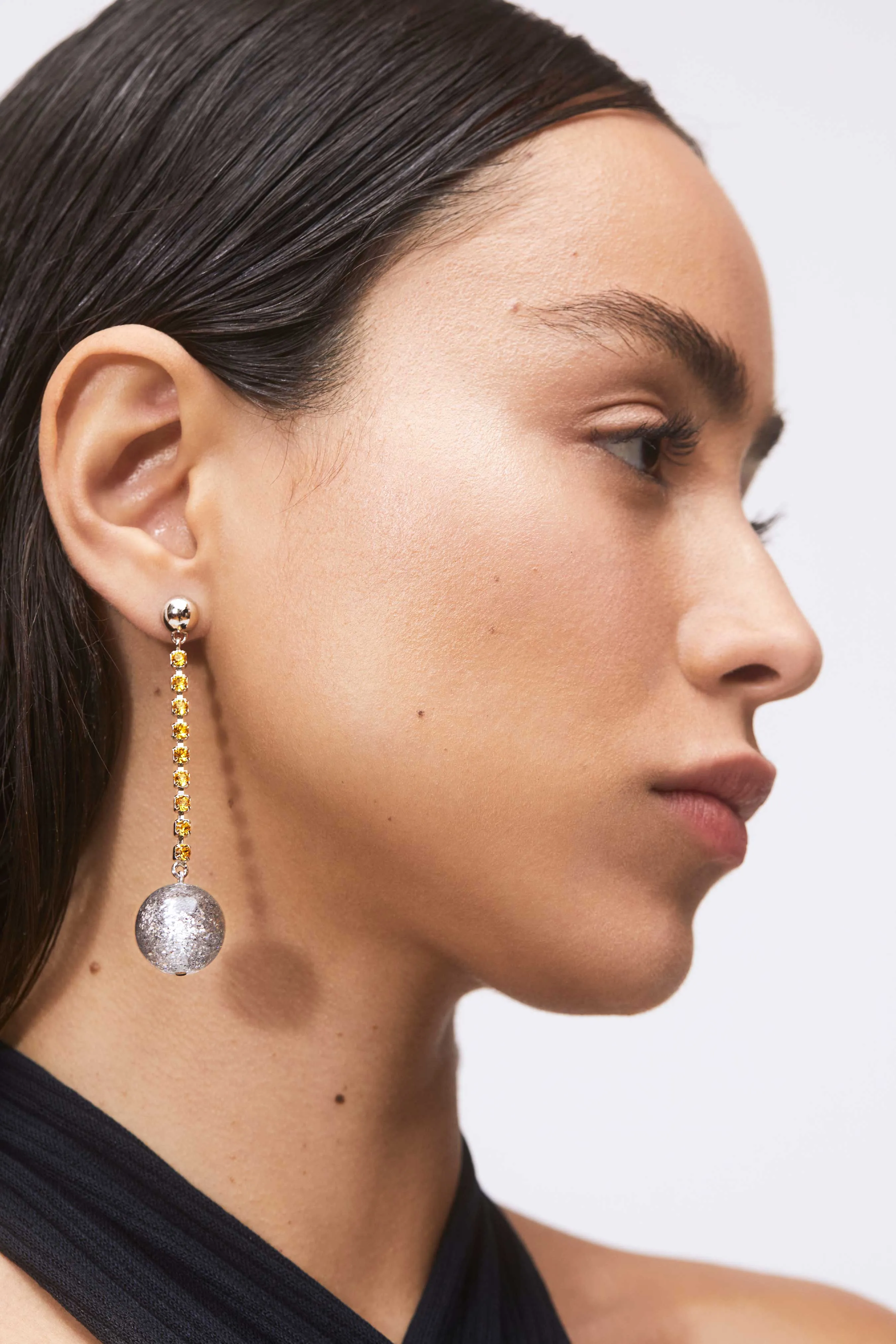 Lounge Earring - Topaz & Disco