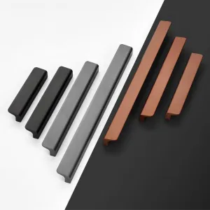 Minimalist F-Shaped Long Cabinet Handles Drawer Pulls