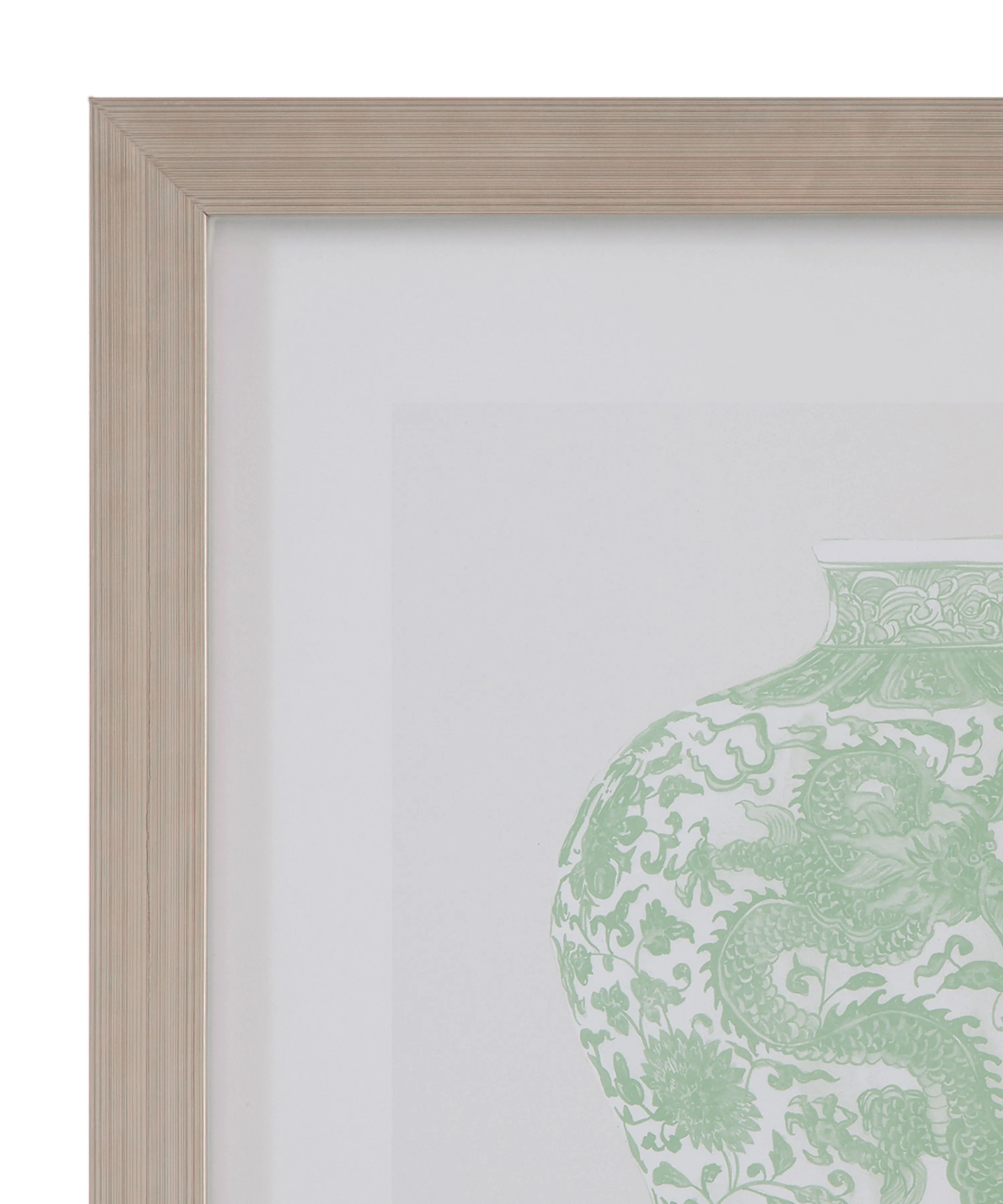 Mint Vases - IV Framed Print - Green