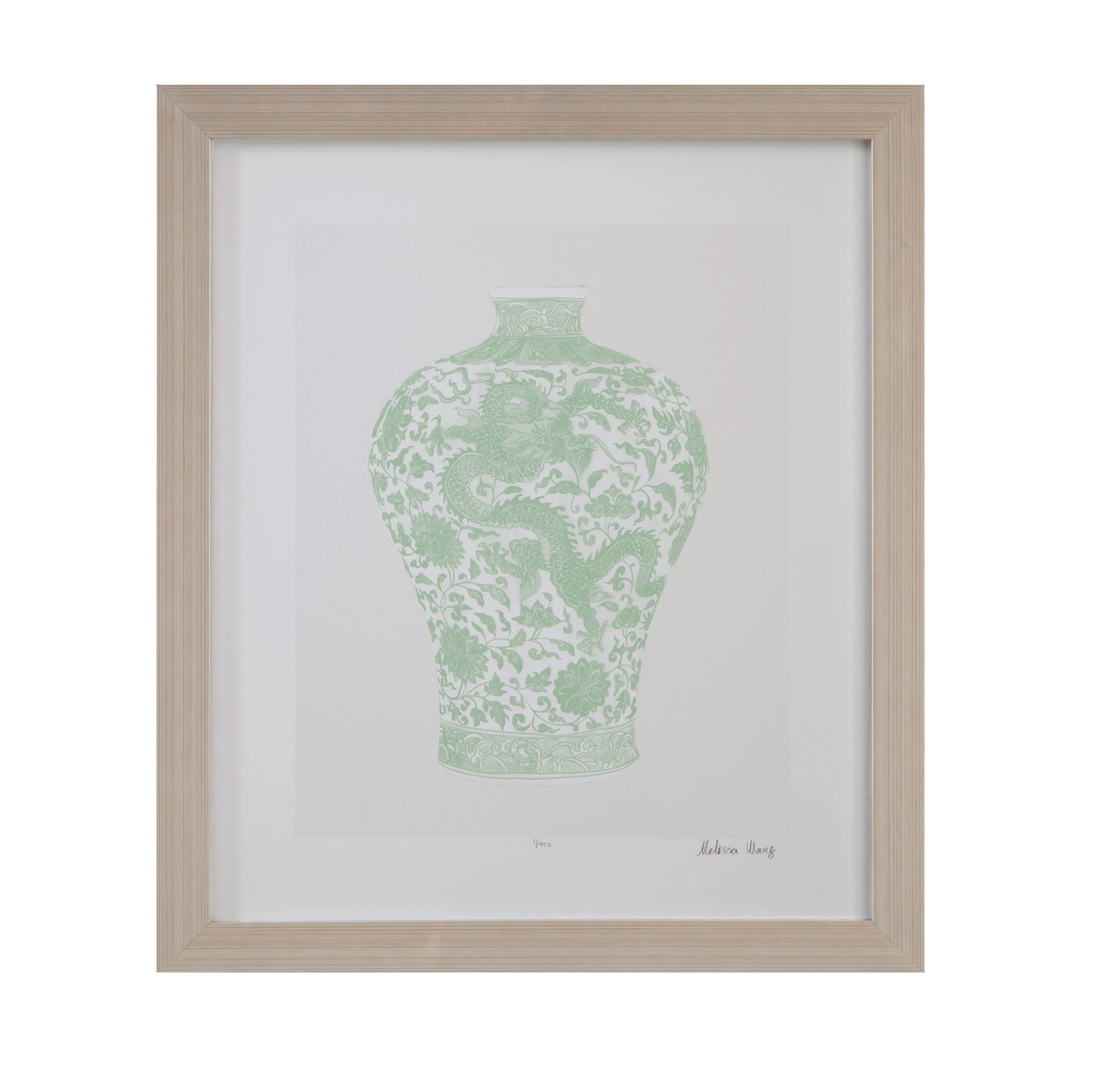 Mint Vases - IV Framed Print - Green