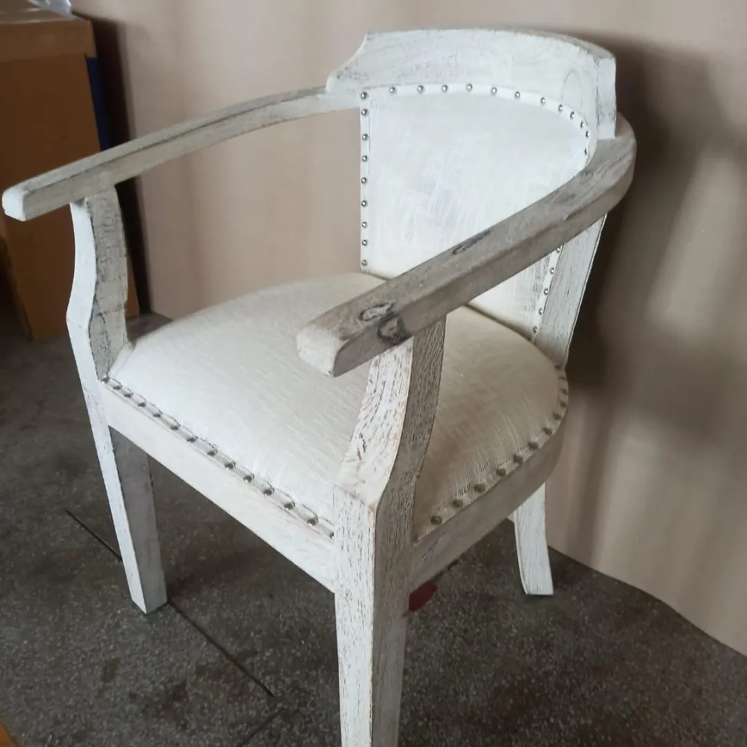 Montauk Distressed Cream accent chair