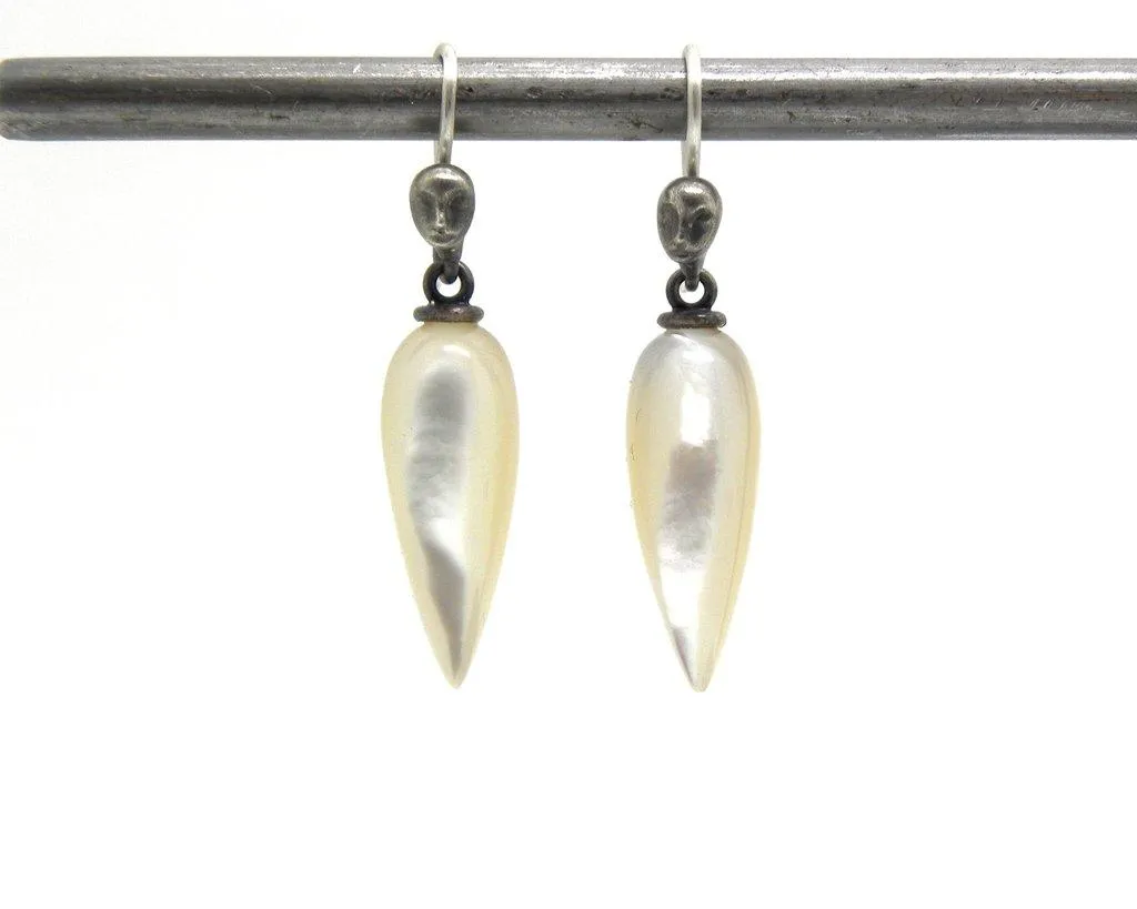 Mother of Pearl Cameo Earrings