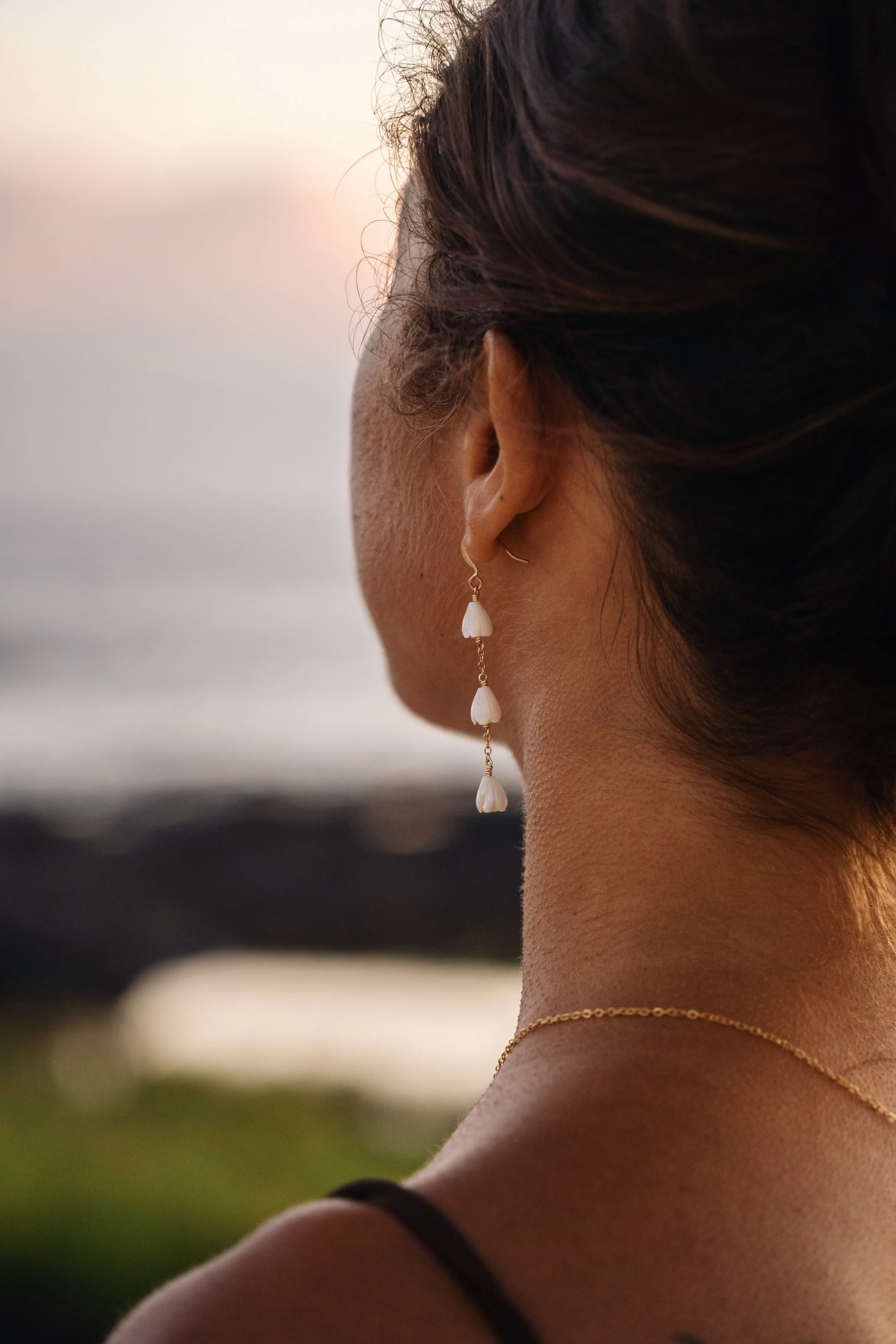 Mother Of Pearl Pikake Earrings