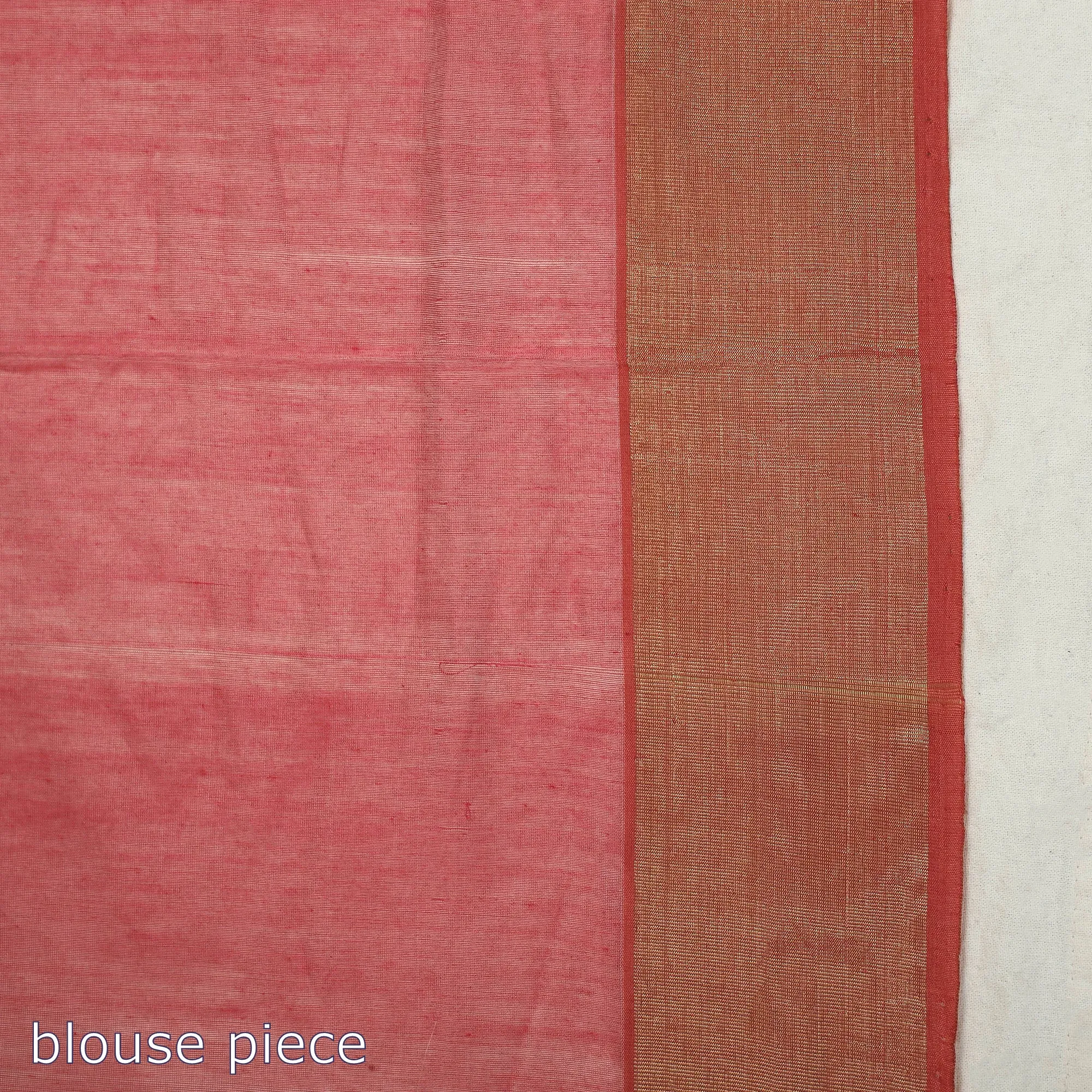 Pink - Traditional Chanderi Silk Handloom Saree with Zari Border & Buta